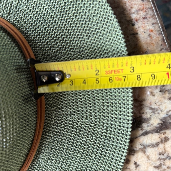 Melrose and Market Sage Green Mesh Wide Brim Hat - Picture 10 of 10